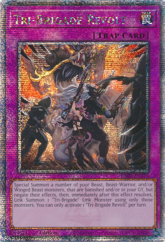 Tri-Brigade Revolt [RA01-EN079] Quarter Century Secret Rare | The Time Vault CA