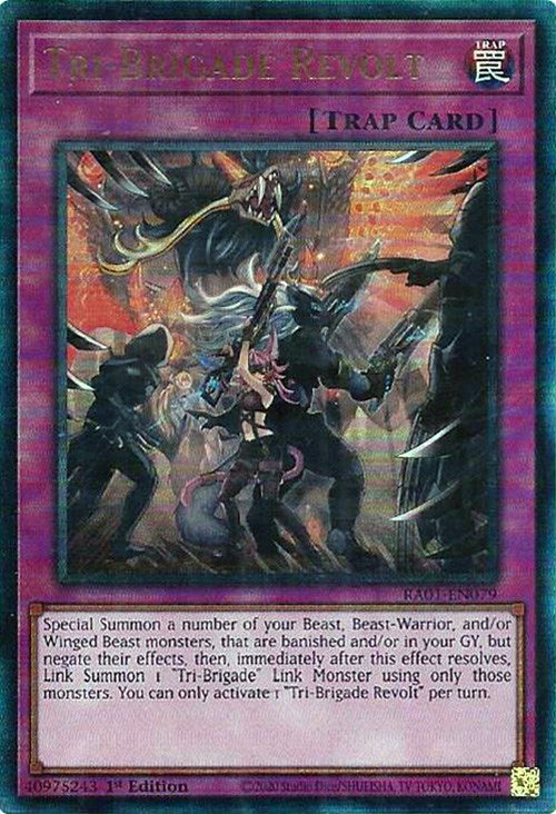 Tri-Brigade Revolt [RA01-EN079] Prismatic Ultimate Rare | The Time Vault CA