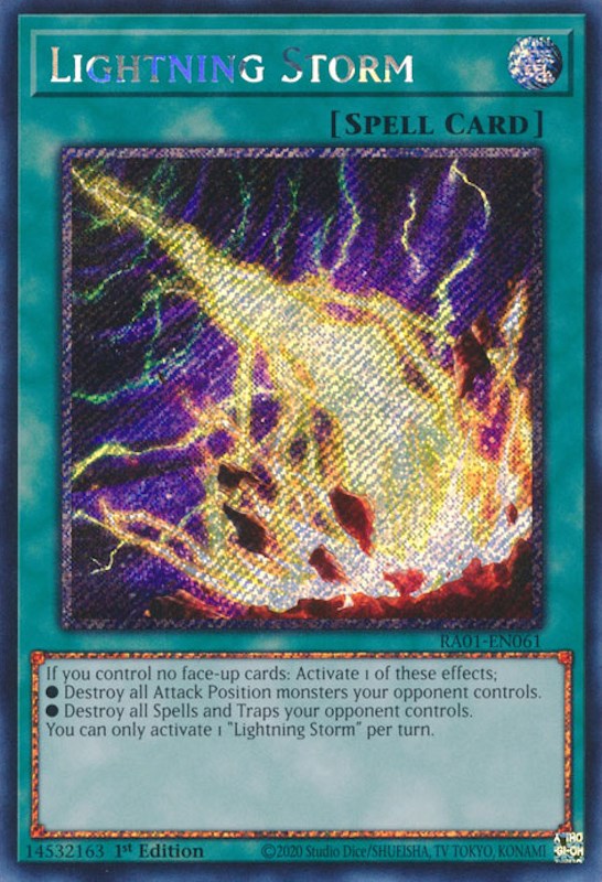 Lightning Storm [RA01-EN061] Platinum Secret Rare | The Time Vault CA