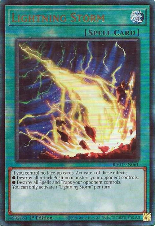 Lightning Storm [RA01-EN061] Prismatic Ultimate Rare | The Time Vault CA