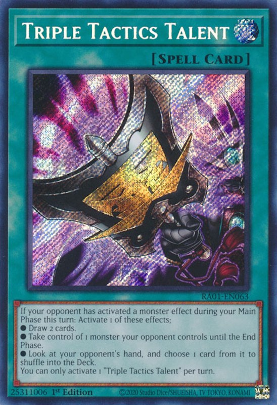 Triple Tactics Talent [RA01-EN063] Secret Rare | The Time Vault CA