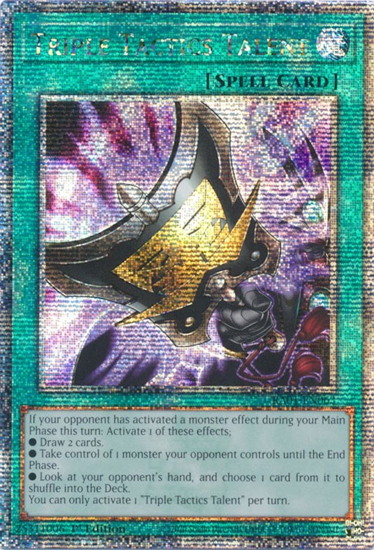 Triple Tactics Talent [RA01-EN063] Quarter Century Secret Rare | The Time Vault CA