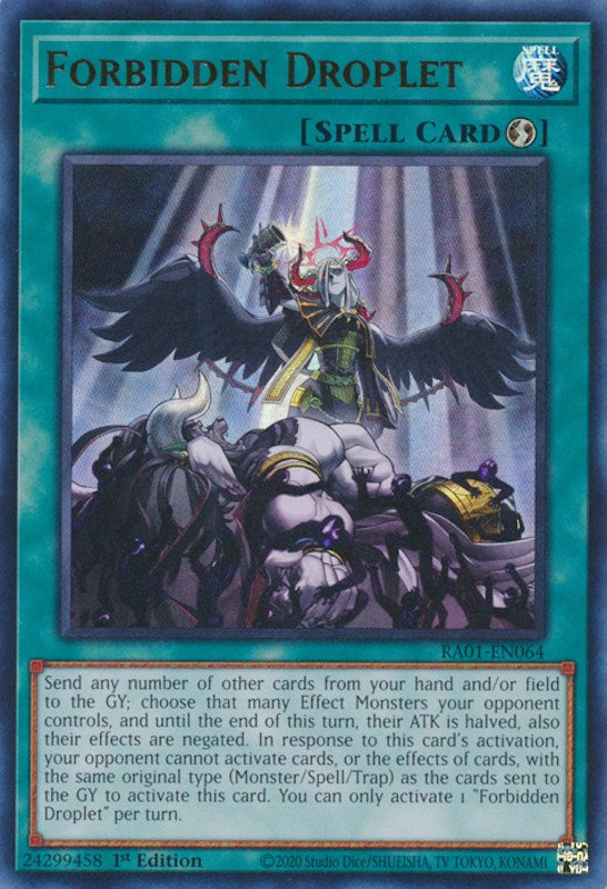 Forbidden Droplet [RA01-EN064] Ultra Rare | The Time Vault CA