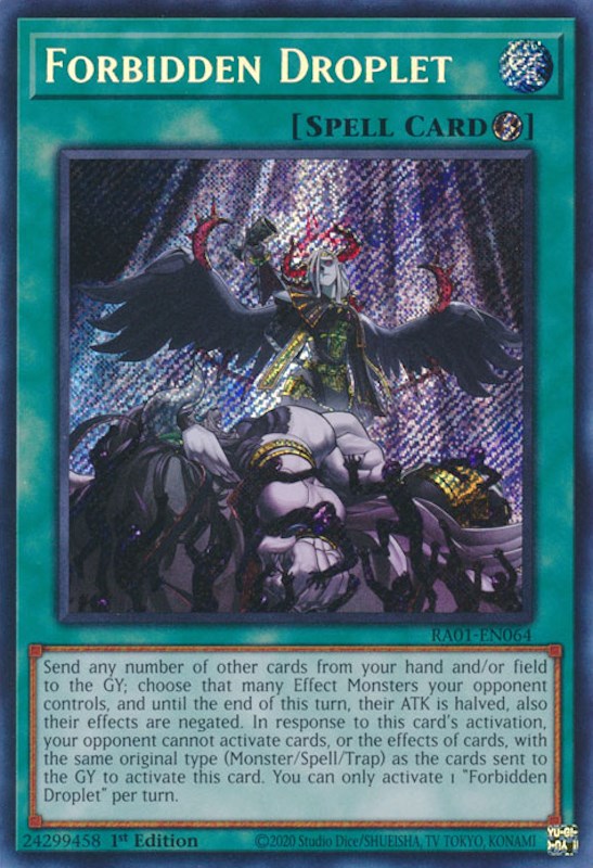 Forbidden Droplet [RA01-EN064] Secret Rare | The Time Vault CA