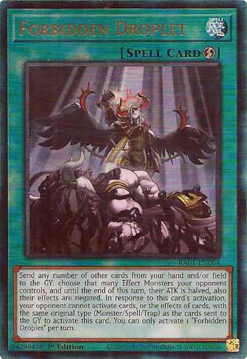 Forbidden Droplet [RA01-EN064] Prismatic Ultimate Rare | The Time Vault CA