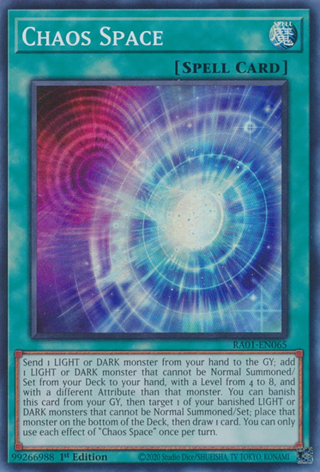 Chaos Space [RA01-EN065] Super Rare | The Time Vault CA