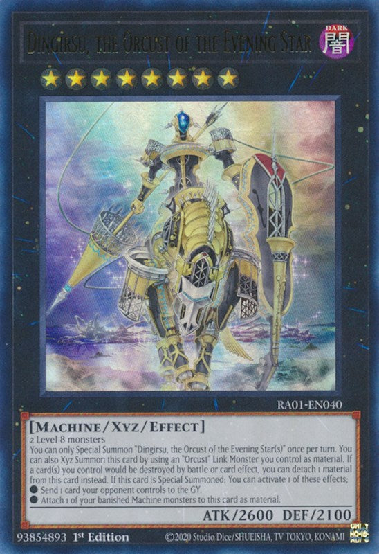 Dingirsu, the Orcust of the Evening Star [RA01-EN040] Ultra Rare | The Time Vault CA