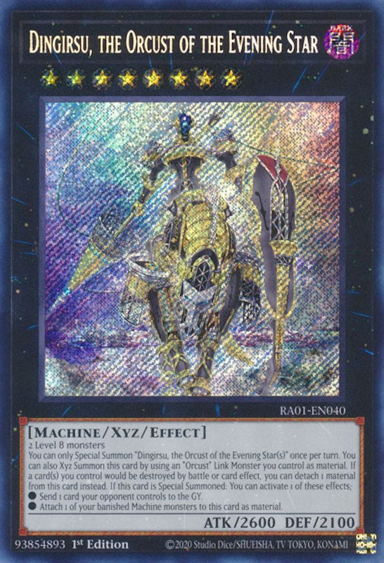 Dingirsu, the Orcust of the Evening Star [RA01-EN040] Secret Rare | The Time Vault CA