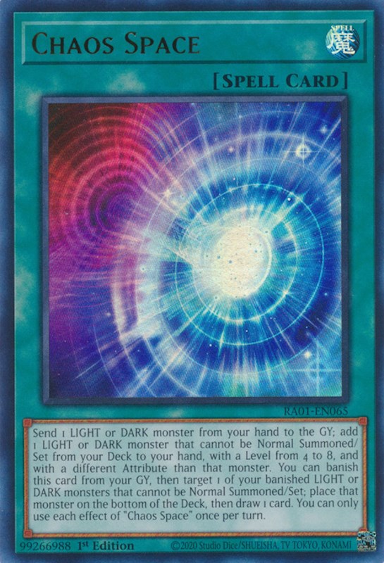 Chaos Space [RA01-EN065] Ultra Rare | The Time Vault CA