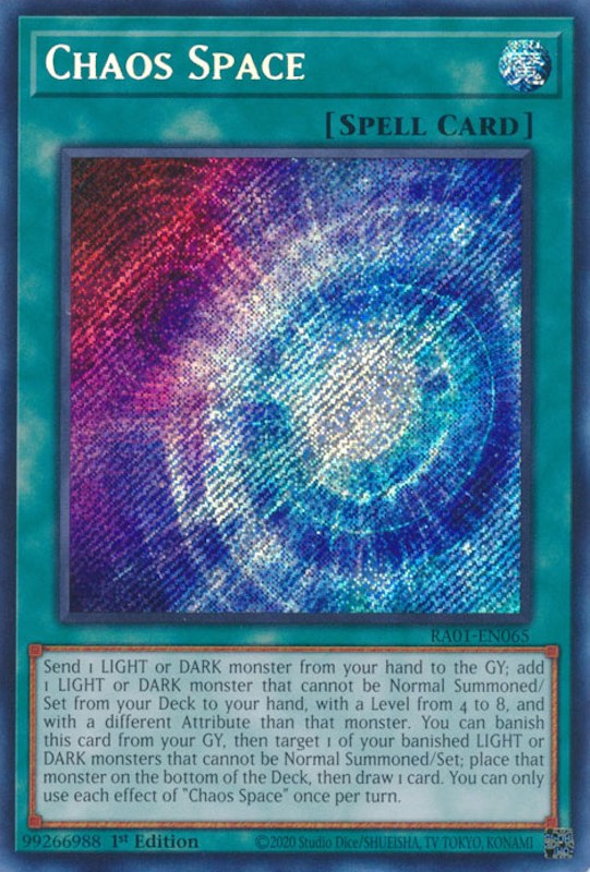 Chaos Space [RA01-EN065] Secret Rare | The Time Vault CA