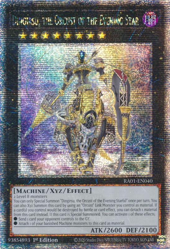 Dingirsu, the Orcust of the Evening Star [RA01-EN040] Quarter Century Secret Rare | The Time Vault CA