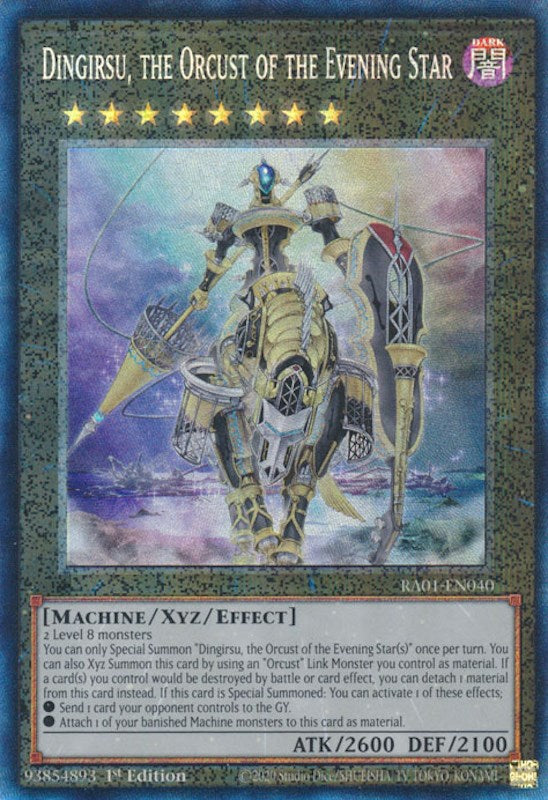Dingirsu, the Orcust of the Evening Star [RA01-EN040] Prismatic Collector's Rare | The Time Vault CA