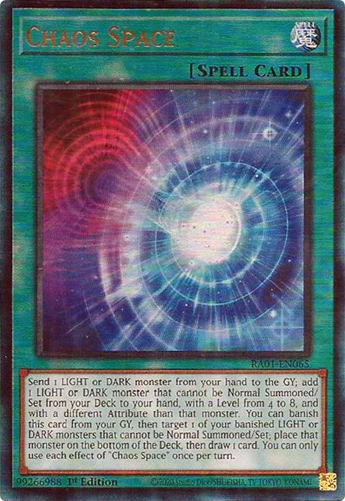 Chaos Space [RA01-EN065] Prismatic Ultimate Rare | The Time Vault CA