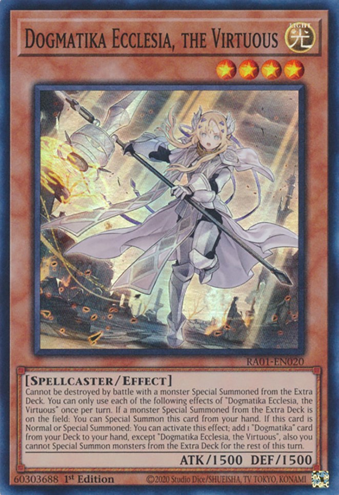 Dogmatika Ecclesia, the Virtuous [RA01-EN020] Super Rare | The Time Vault CA