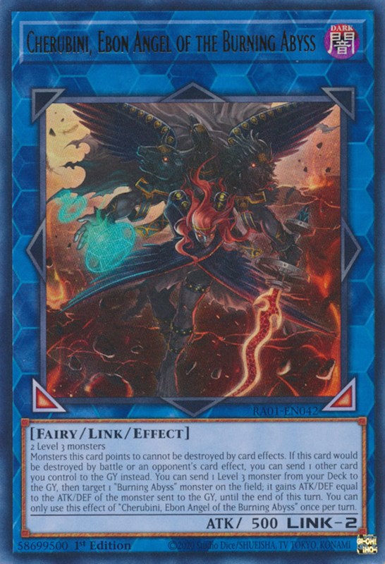 Cherubini, Ebon Angel of the Burning Abyss [RA01-EN042] Ultra Rare | The Time Vault CA