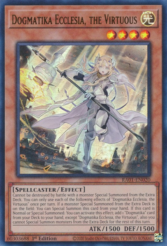 Dogmatika Ecclesia, the Virtuous [RA01-EN020] Ultra Rare | The Time Vault CA