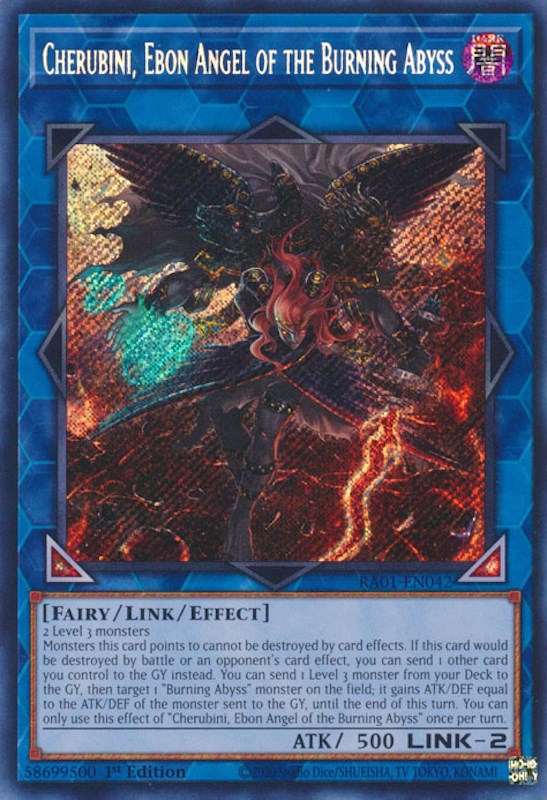 Cherubini, Ebon Angel of the Burning Abyss [RA01-EN042] Secret Rare | The Time Vault CA