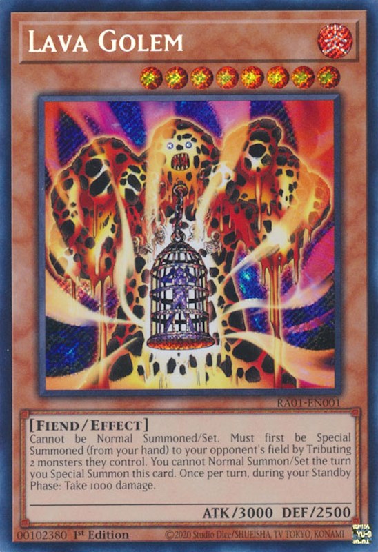 Lava Golem [RA01-EN001] Secret Rare | The Time Vault CA