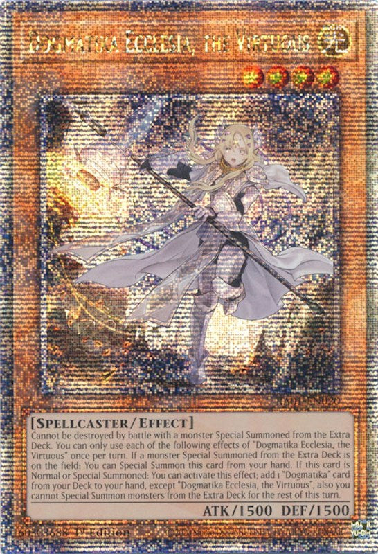 Dogmatika Ecclesia, the Virtuous [RA01-EN020] Quarter Century Secret Rare | The Time Vault CA