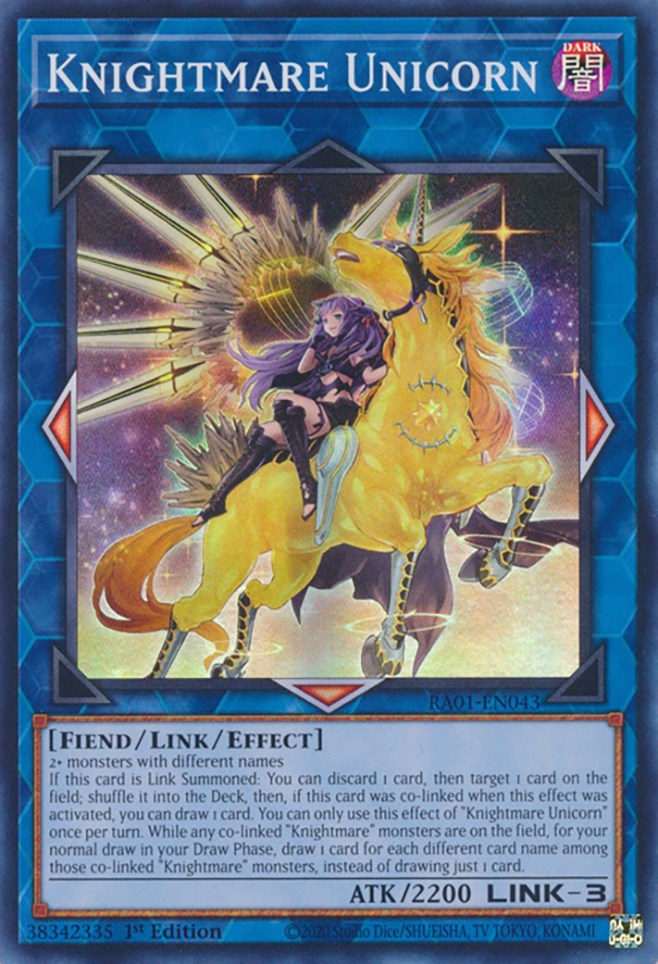 Knightmare Unicorn (Alternate Art) [RA01-EN043] Super Rare | The Time Vault CA