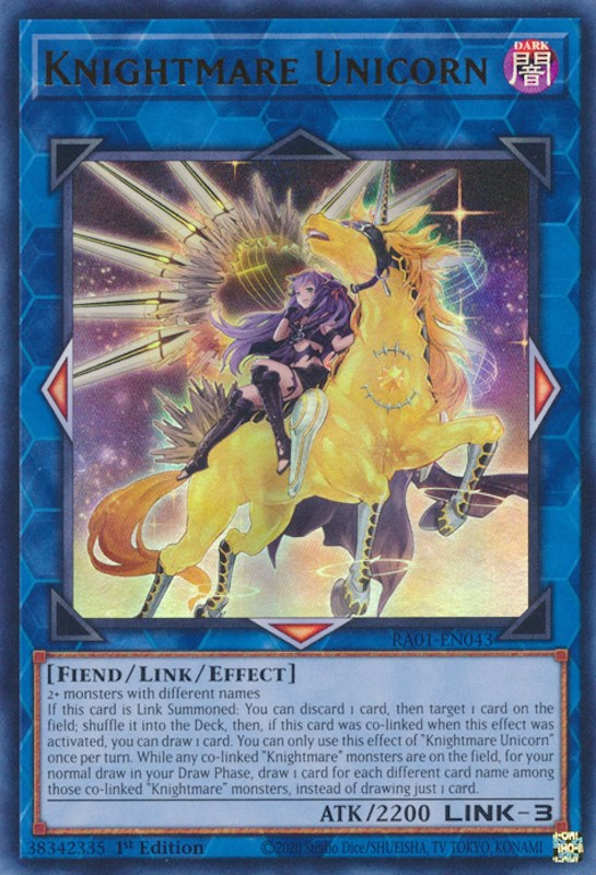 Knightmare Unicorn (Alternate Art) [RA01-EN043] Ultra Rare | The Time Vault CA