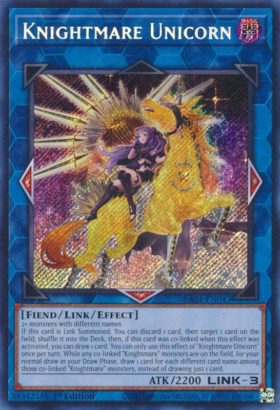 Knightmare Unicorn (Alternate Art) [RA01-EN043] Secret Rare | The Time Vault CA