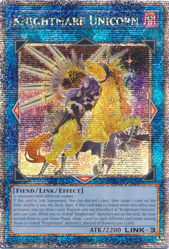 Knightmare Unicorn (Alternate Art) [RA01-EN043] Quarter Century Secret Rare | The Time Vault CA