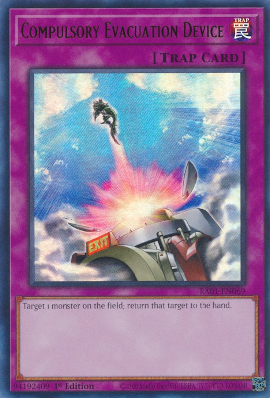 Compulsory Evacuation Device [RA01-EN069] Ultra Rare | The Time Vault CA