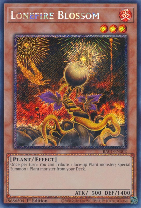 Lonefire Blossom [RA01-EN002] Prismatic Secret Rare | The Time Vault CA