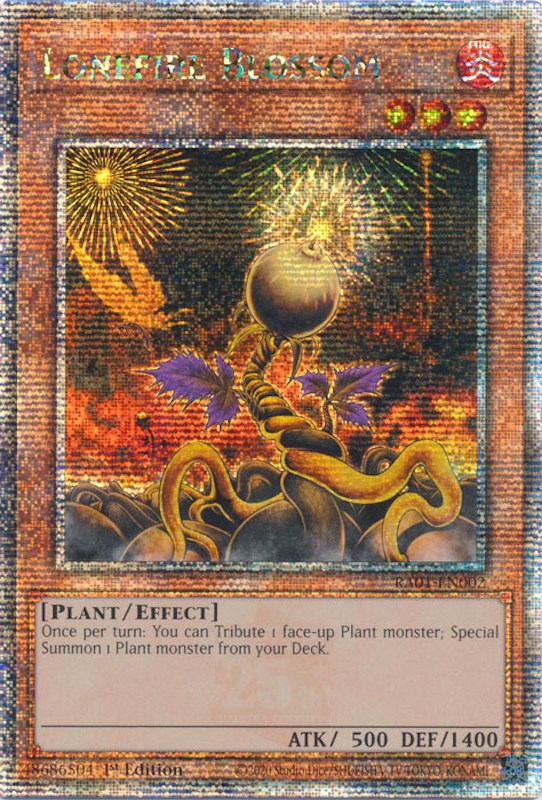 Lonefire Blossom [RA01-EN002] Quarter Century Secret Rare | The Time Vault CA