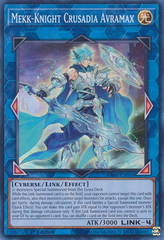 Mekk-Knight Crusadia Avramax [RA01-EN044] Super Rare | The Time Vault CA