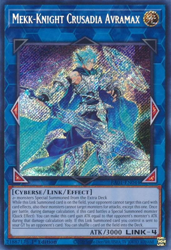 Mekk-Knight Crusadia Avramax [RA01-EN044] Secret Rare | The Time Vault CA