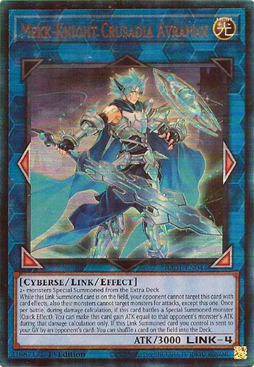 Mekk-Knight Crusadia Avramax [RA01-EN044] Prismatic Ultimate Rare | The Time Vault CA