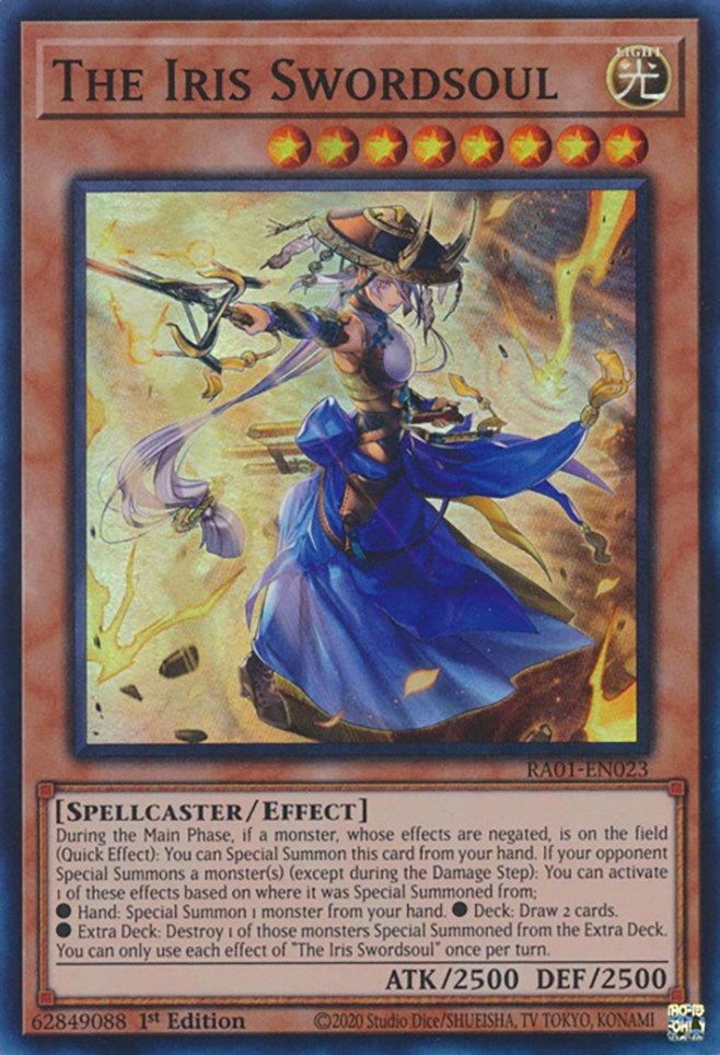The Iris Swordsoul [RA01-EN023] Super Rare | The Time Vault CA