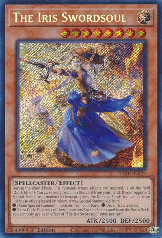 The Iris Swordsoul [RA01-EN023] Secret Rare | The Time Vault CA