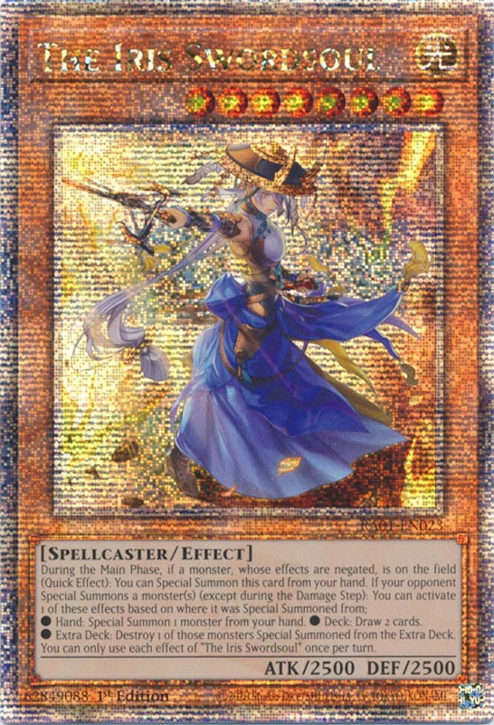 The Iris Swordsoul [RA01-EN023] Quarter Century Secret Rare | The Time Vault CA