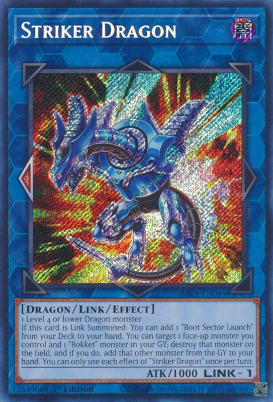 Striker Dragon [RA01-EN046] Secret Rare | The Time Vault CA