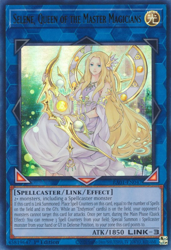 Selene, Queen of the Master Magicians [RA01-EN047] Ultra Rare | The Time Vault CA
