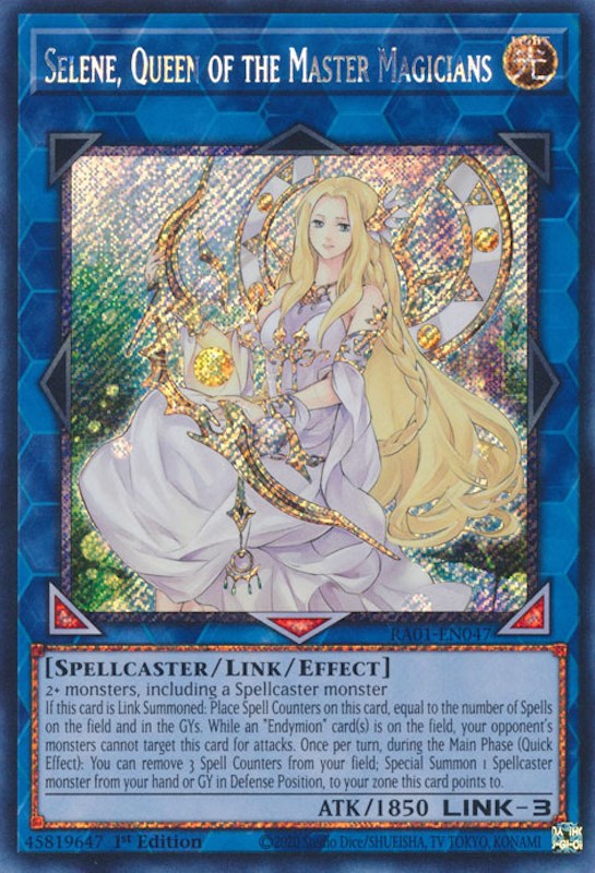 Selene, Queen of the Master Magicians [RA01-EN047] Platinum Secret Rare | The Time Vault CA
