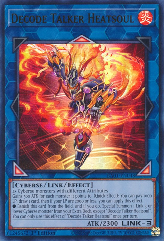 Decode Talker Heatsoul [RA01-EN048] Ultra Rare | The Time Vault CA
