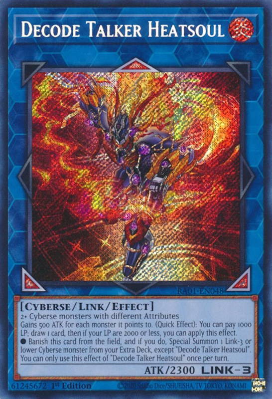 Decode Talker Heatsoul [RA01-EN048] Secret Rare | The Time Vault CA