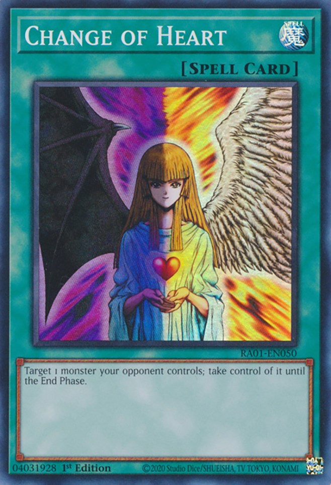 Change of Heart [RA01-EN050] Super Rare | The Time Vault CA