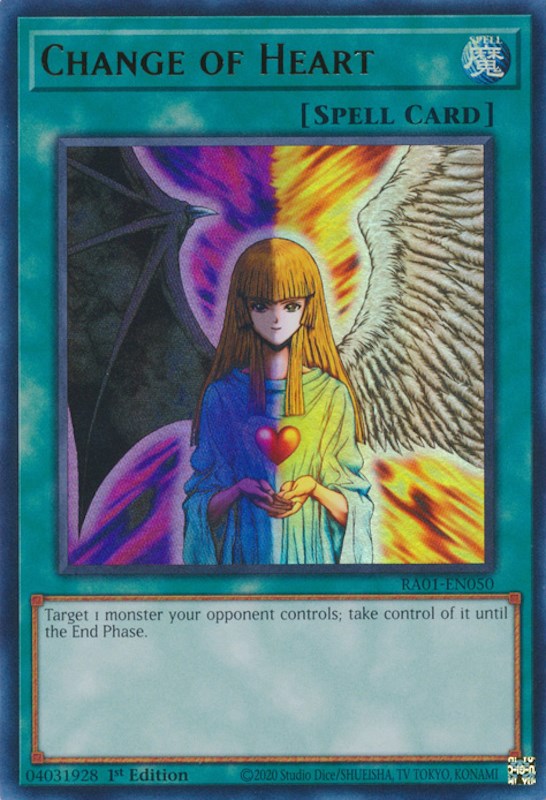 Change of Heart [RA01-EN050] Ultra Rare | The Time Vault CA
