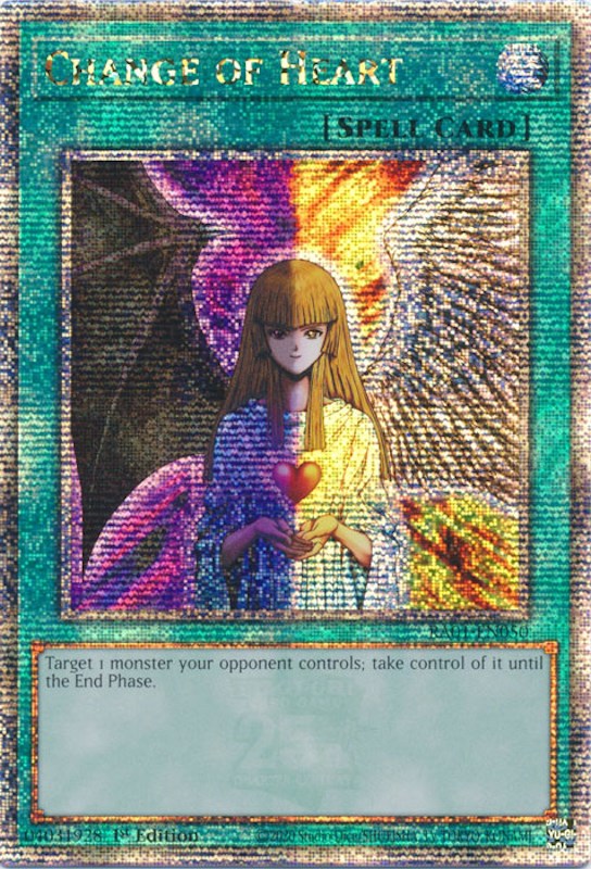 Change of Heart [RA01-EN050] Quarter Century Secret Rare | The Time Vault CA