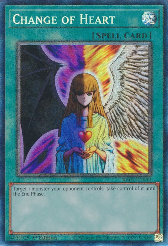 Change of Heart [RA01-EN050] Prismatic Collector's Rare | The Time Vault CA