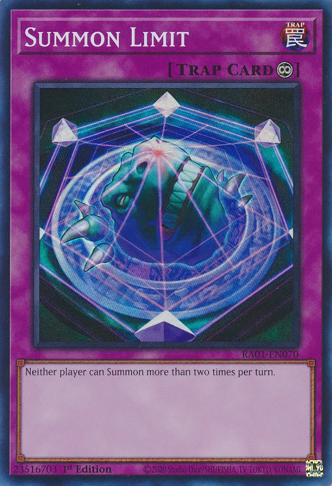 Summon Limit [RA01-EN070] Super Rare | The Time Vault CA
