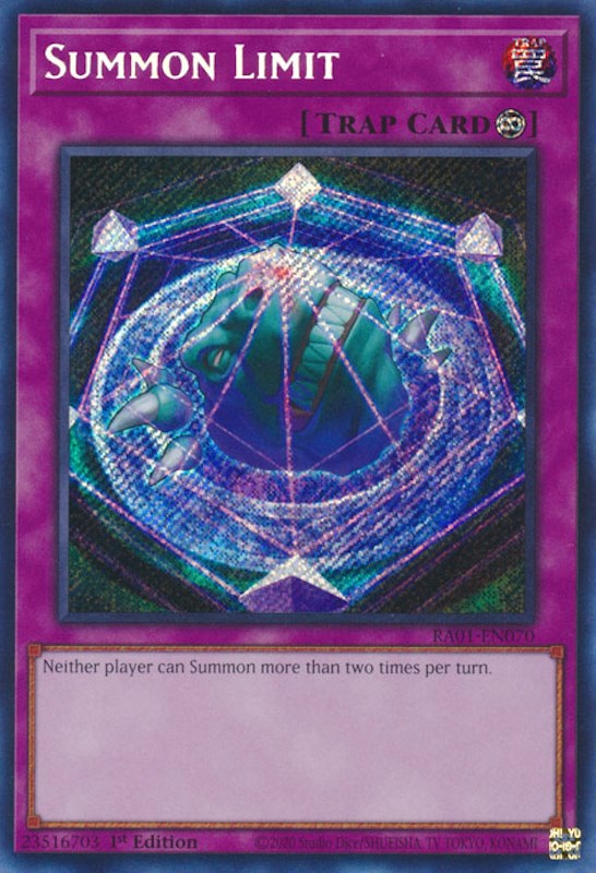 Summon Limit [RA01-EN070] Secret Rare | The Time Vault CA