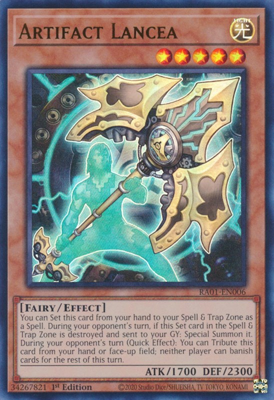 Artifact Lancea [RA01-EN006] Ultra Rare | The Time Vault CA