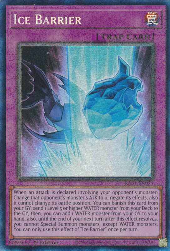 Ice Barrier [RA01-EN071] Prismatic Collector's Rare | The Time Vault CA