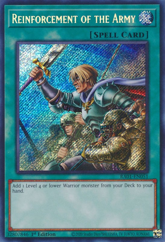 Reinforcement of the Army [RA01-EN051] Secret Rare | The Time Vault CA